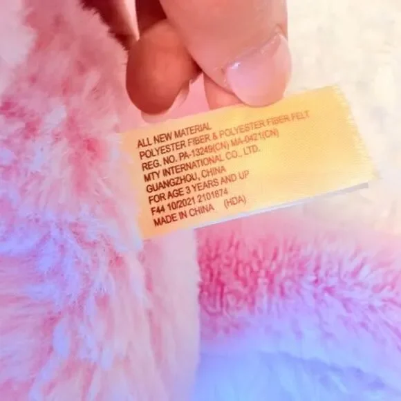 Pink Bunny Plush Adjustable Long Ears Stuffed Animal Easter Gift Cute - Picture 8 of 8